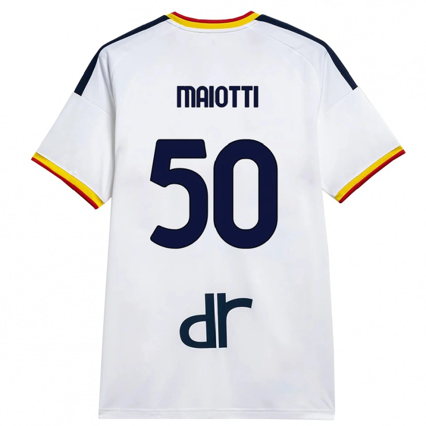 Danxen Herren Sebastiano Maiotti #50 Weiß Gelb Rot Auswärtstrikot Trikot 2026/27 T-Shirt