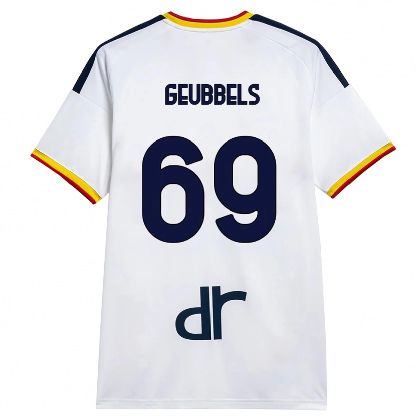 Danxen Herren Willem Geubbels #69 Weiß Gelb Rot Auswärtstrikot Trikot 2026/27 T-Shirt
