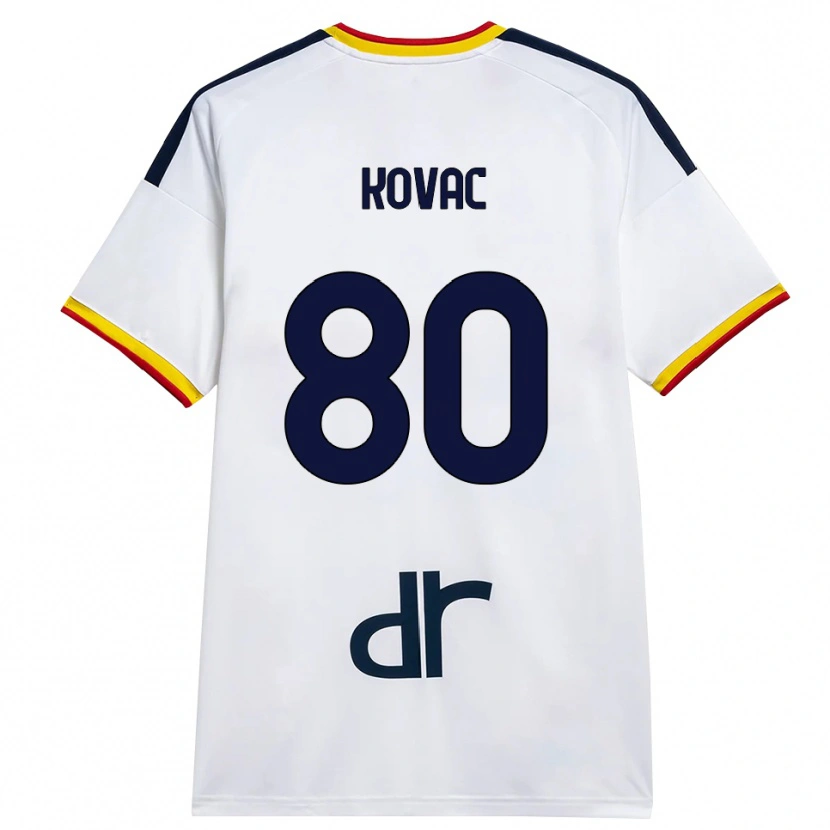 Danxen Herren Niko Kovač #80 Weiß Gelb Rot Auswärtstrikot Trikot 2026/27 T-Shirt