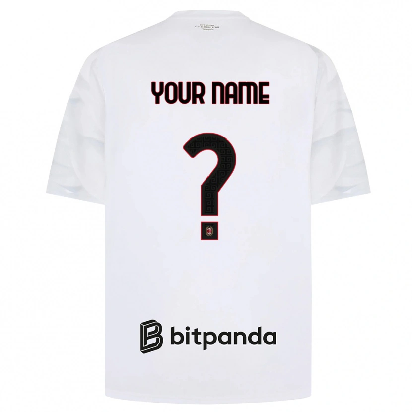 Danxen Herren Ihren Namen #0 Weiß Rot Schwarz Auswärtstrikot Trikot 2026/27 T-Shirt