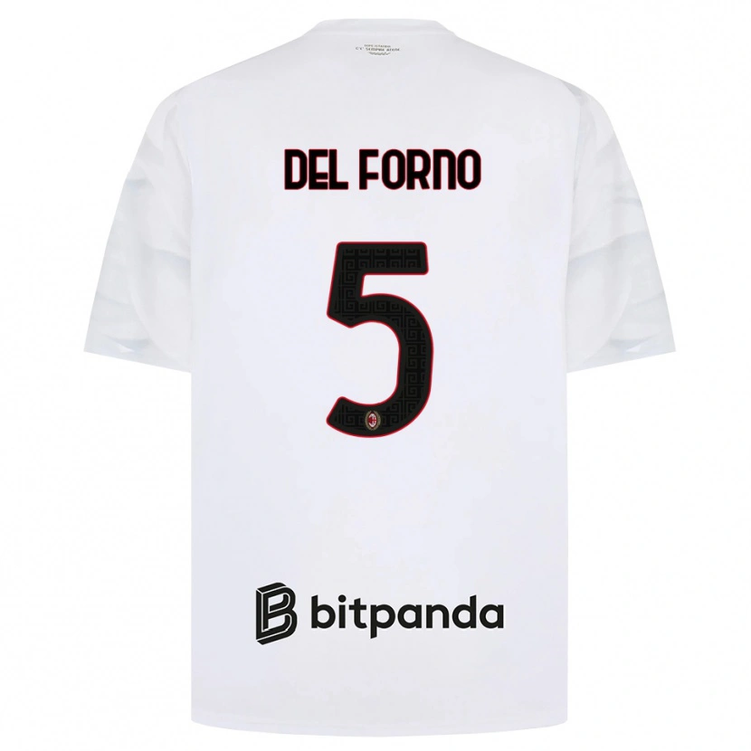 Danxen Herren Luca Del Forno #5 Weiß Rot Schwarz Auswärtstrikot Trikot 2026/27 T-Shirt