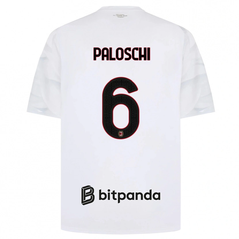 Danxen Herren Dorian Paloschi #6 Weiß Rot Schwarz Auswärtstrikot Trikot 2026/27 T-Shirt