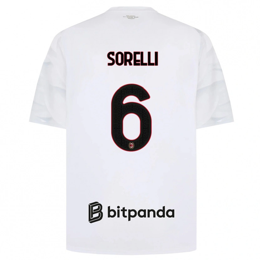 Danxen Herren Nadine Sorelli #6 Weiß Rot Schwarz Auswärtstrikot Trikot 2026/27 T-Shirt