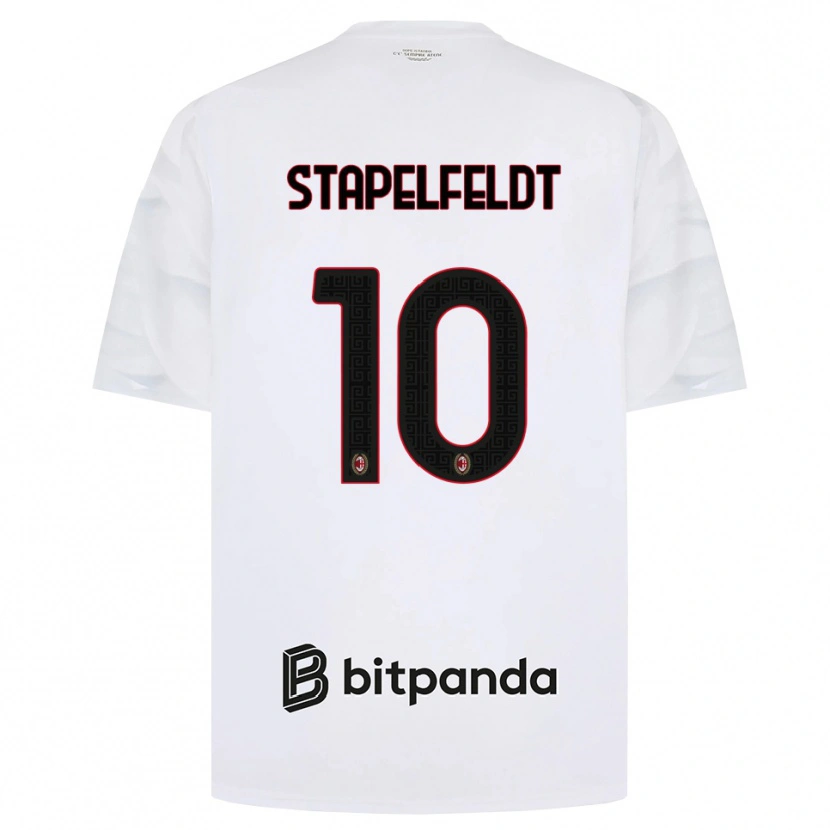 Danxen Herren Nina Stapelfeldt #10 Weiß Rot Schwarz Auswärtstrikot Trikot 2026/27 T-Shirt