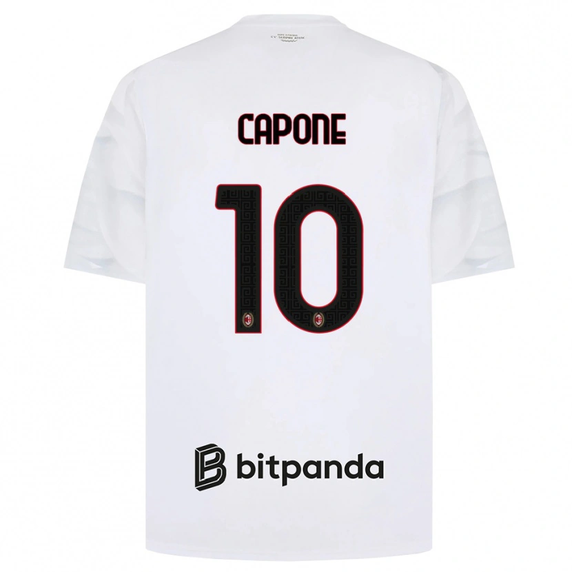 Danxen Herren Andrea Capone #10 Weiß Rot Schwarz Auswärtstrikot Trikot 2026/27 T-Shirt