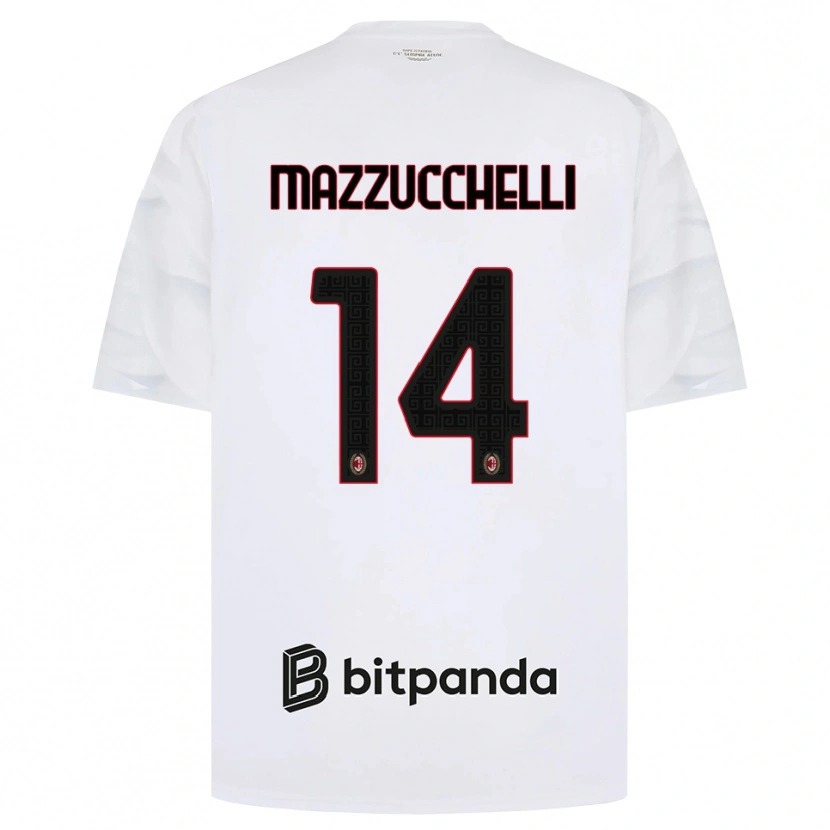 Danxen Herren Paolo Mazzucchelli #14 Weiß Rot Schwarz Auswärtstrikot Trikot 2026/27 T-Shirt
