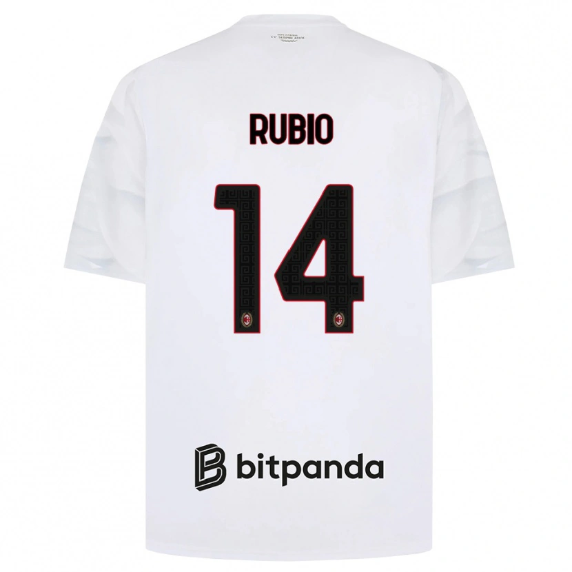 Danxen Herren Silvia Rubio #14 Weiß Rot Schwarz Auswärtstrikot Trikot 2026/27 T-Shirt