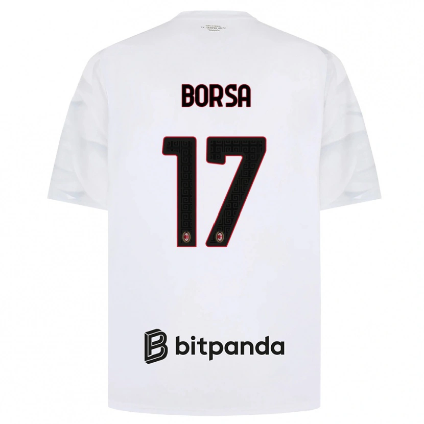 Danxen Herren Gabriele Borsa #17 Weiß Rot Schwarz Auswärtstrikot Trikot 2026/27 T-Shirt