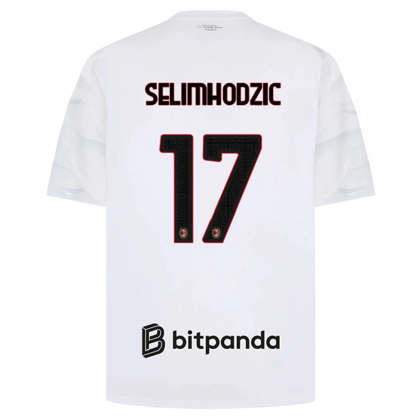 Danxen Herren Noa Selimhodzic #17 Weiß Rot Schwarz Auswärtstrikot Trikot 2026/27 T-Shirt