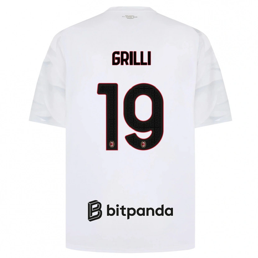Danxen Herren Lorenzo Grilli #19 Weiß Rot Schwarz Auswärtstrikot Trikot 2026/27 T-Shirt
