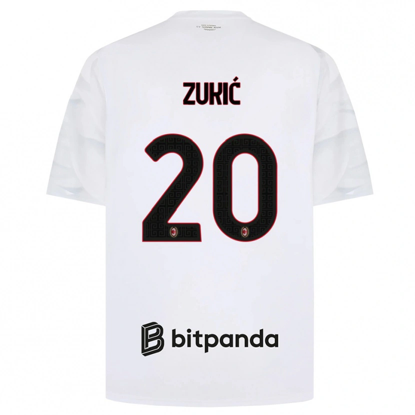 Danxen Herren Damir Zukic #20 Weiß Rot Schwarz Auswärtstrikot Trikot 2026/27 T-Shirt