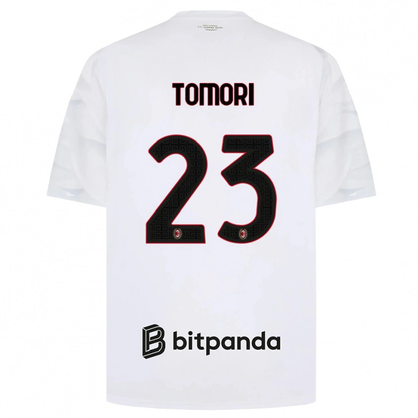Danxen Herren Fikayo Tomori #23 Weiß Rot Schwarz Auswärtstrikot Trikot 2026/27 T-Shirt