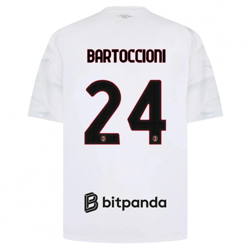 Danxen Herren Andrea Bartoccioni #24 Weiß Rot Schwarz Auswärtstrikot Trikot 2026/27 T-Shirt