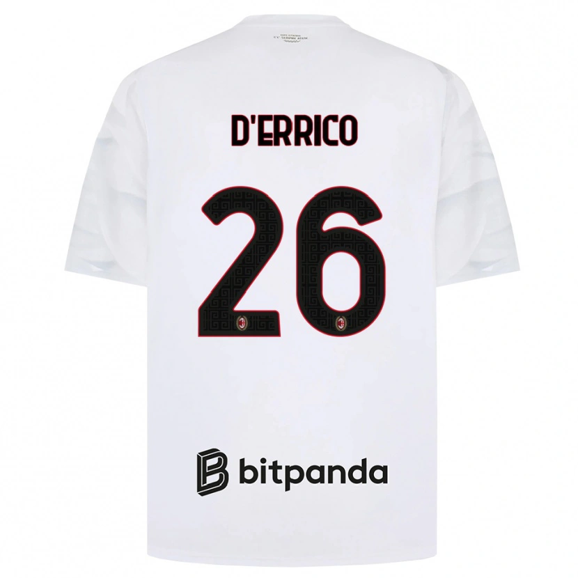 Danxen Herren Leonardo D'errico #26 Weiß Rot Schwarz Auswärtstrikot Trikot 2026/27 T-Shirt
