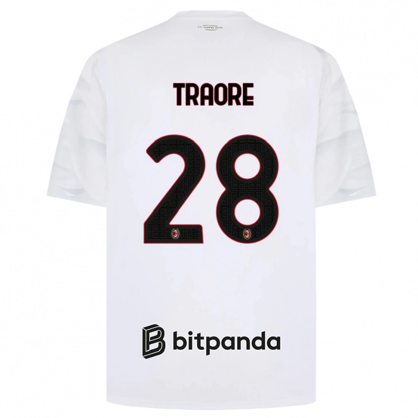 Danxen Herren Chaka Traore #28 Weiß Rot Schwarz Auswärtstrikot Trikot 2026/27 T-Shirt