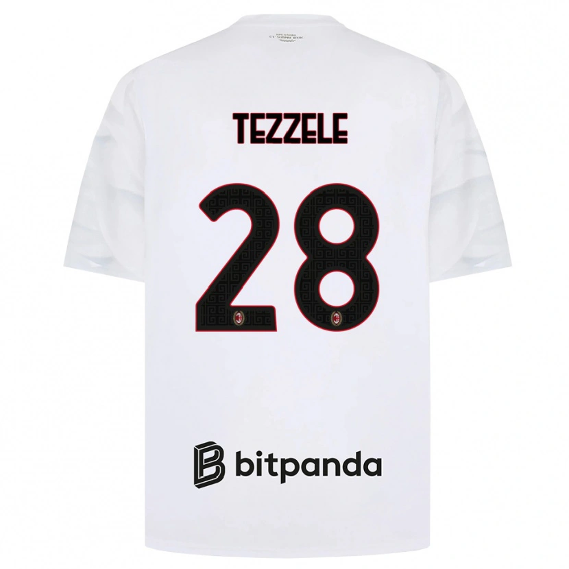 Danxen Herren Matteo Tezzele #28 Weiß Rot Schwarz Auswärtstrikot Trikot 2026/27 T-Shirt