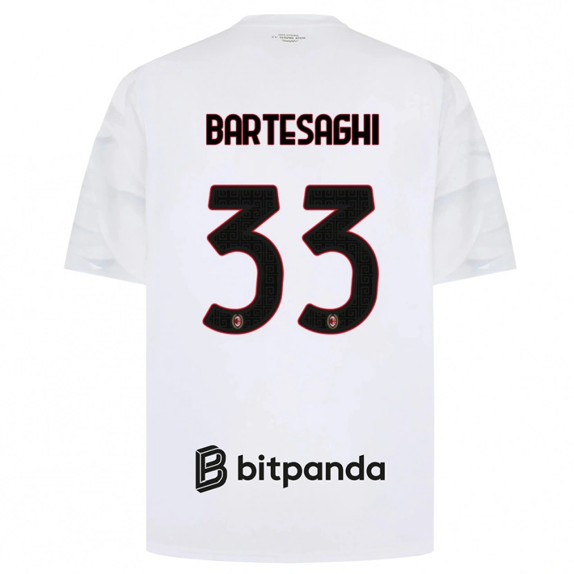Danxen Herren Davide Bartesaghi #33 Weiß Rot Schwarz Auswärtstrikot Trikot 2026/27 T-Shirt