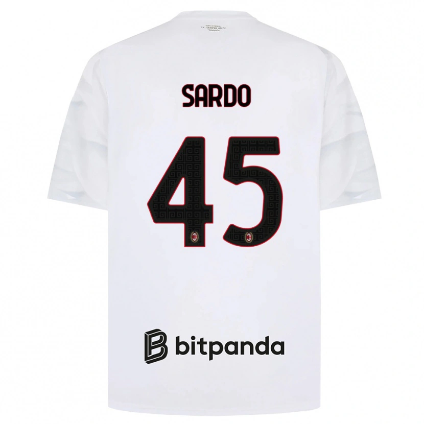 Danxen Herren Jacopo Sardo #45 Weiß Rot Schwarz Auswärtstrikot Trikot 2026/27 T-Shirt