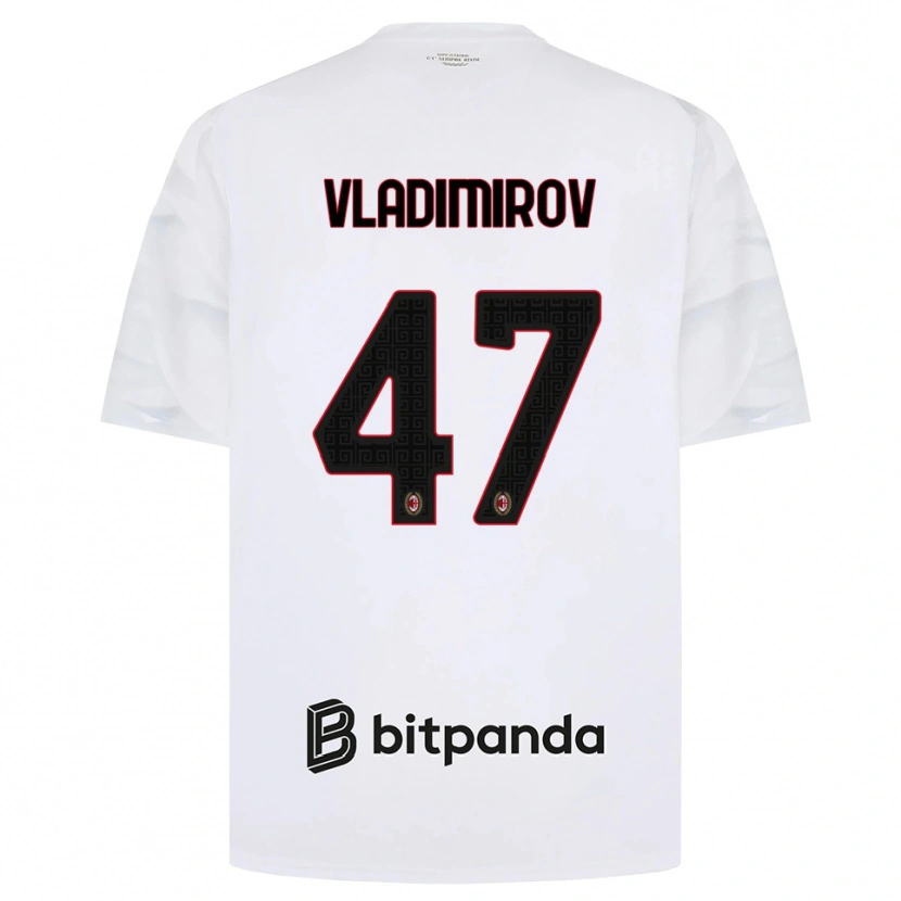 Danxen Herren Valeri Vladimirov #47 Weiß Rot Schwarz Auswärtstrikot Trikot 2026/27 T-Shirt