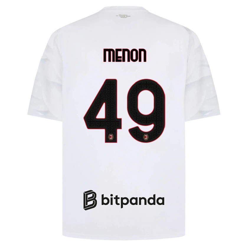 Danxen Herren Luca Menon #49 Weiß Rot Schwarz Auswärtstrikot Trikot 2026/27 T-Shirt