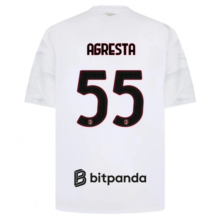 Danxen Herren Stefano Agresta #55 Weiß Rot Schwarz Auswärtstrikot Trikot 2026/27 T-Shirt
