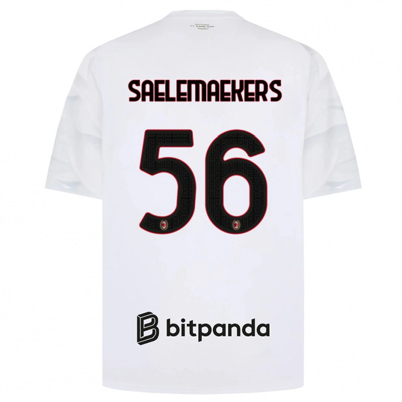 Danxen Herren Alexis Saelemaekers #56 Weiß Rot Schwarz Auswärtstrikot Trikot 2026/27 T-Shirt