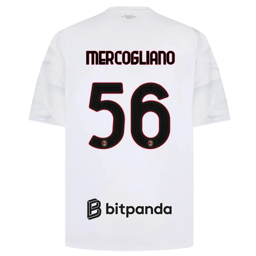 Danxen Herren Mattia Mercogliano #56 Weiß Rot Schwarz Auswärtstrikot Trikot 2026/27 T-Shirt