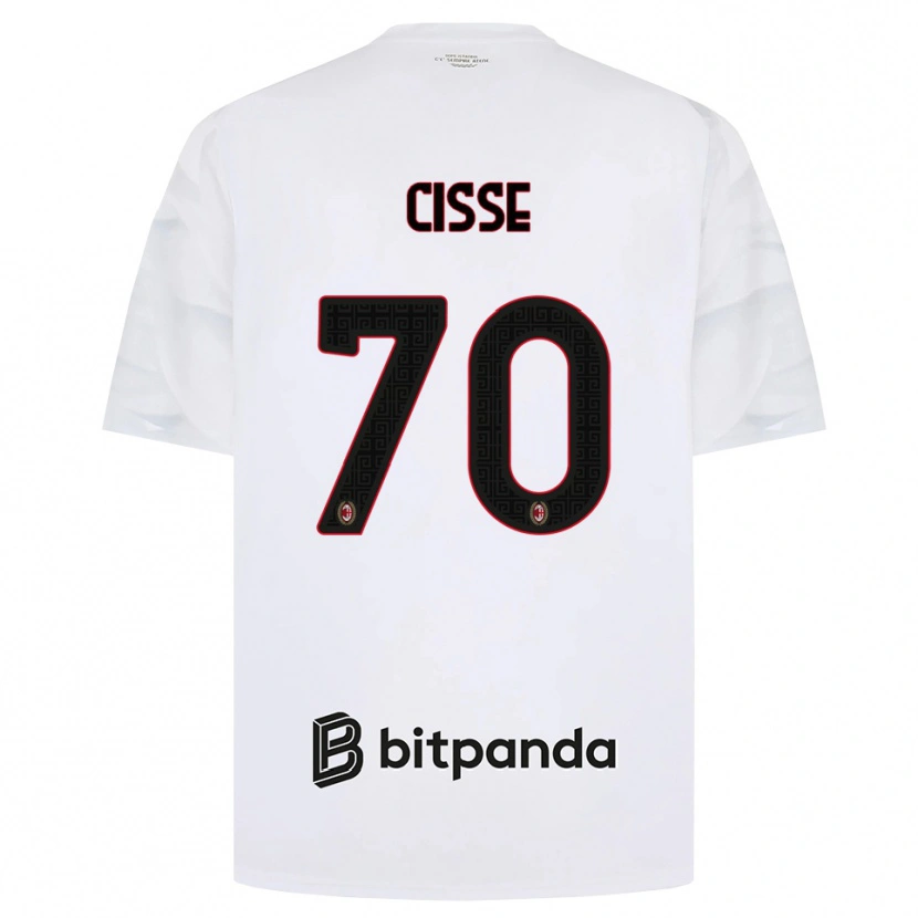 Danxen Herren Alphadjo Cissè #70 Weiß Rot Schwarz Auswärtstrikot Trikot 2026/27 T-Shirt