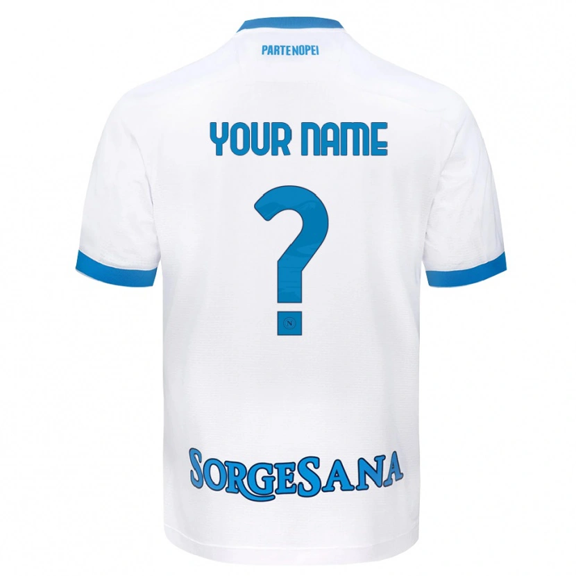 Danxen Herren Ihren Namen #0 Weiß Hellblau Auswärtstrikot Trikot 2026/27 T-Shirt