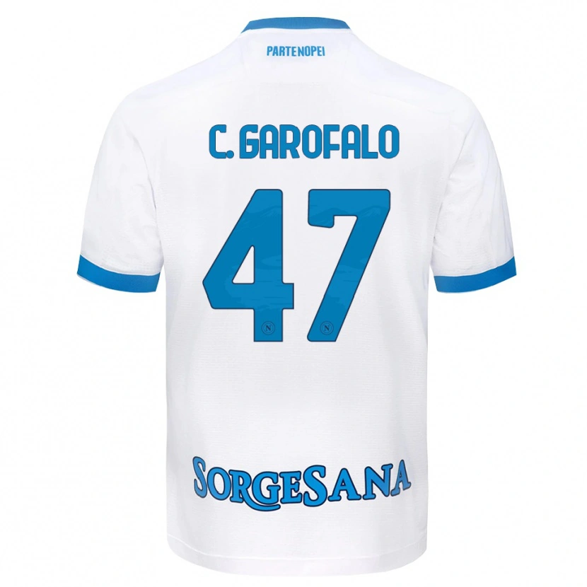 Danxen Herren Christian Garofalo #47 Weiß Hellblau Auswärtstrikot Trikot 2026/27 T-Shirt