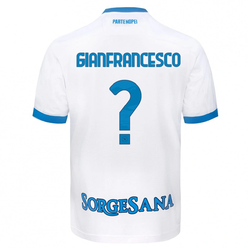 Danxen Herren Sergio Gianfrancesco #0 Weiß Hellblau Auswärtstrikot Trikot 2026/27 T-Shirt