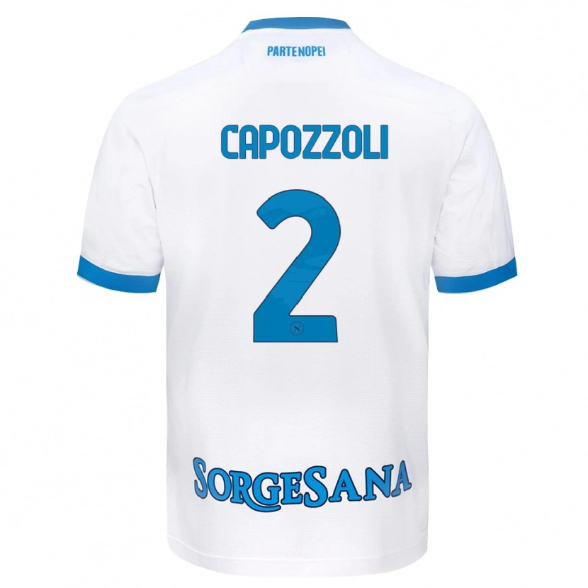 Danxen Herren Emanuele Capozzoli #2 Weiß Hellblau Auswärtstrikot Trikot 2026/27 T-Shirt