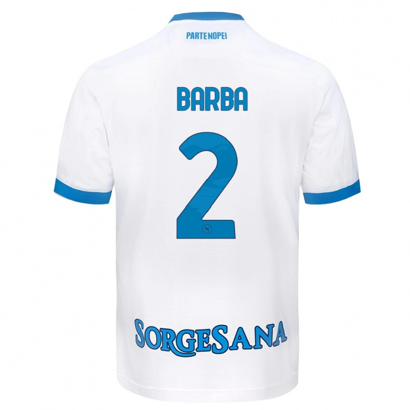 Danxen Herren Benedetto Barba #2 Weiß Hellblau Auswärtstrikot Trikot 2026/27 T-Shirt