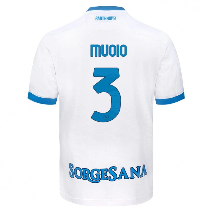 Danxen Herren Gabriele Muoio #3 Weiß Hellblau Auswärtstrikot Trikot 2026/27 T-Shirt