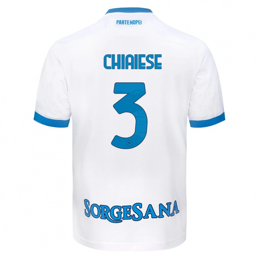 Danxen Herren Riccardo Chiaiese #3 Weiß Hellblau Auswärtstrikot Trikot 2026/27 T-Shirt