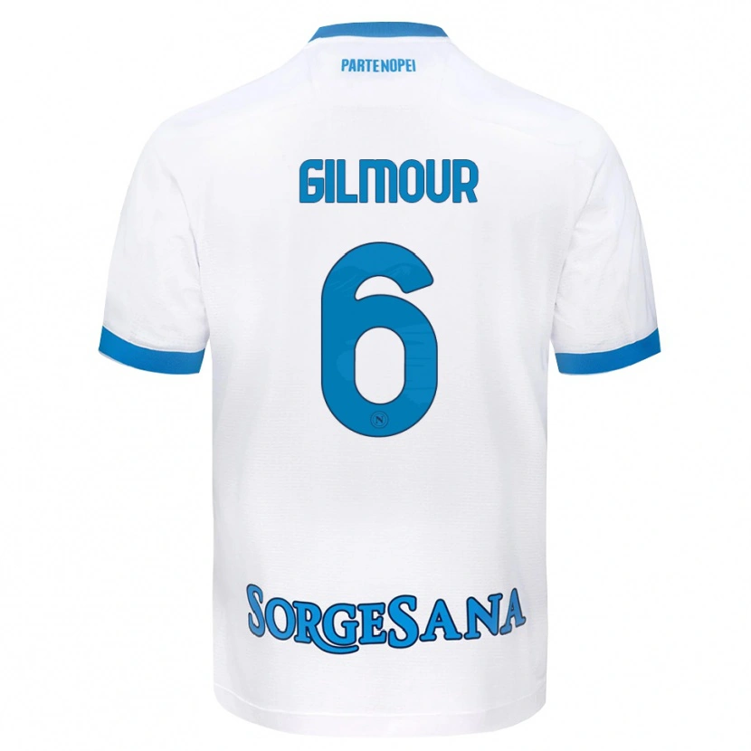 Danxen Herren Billy Gilmour #6 Weiß Hellblau Auswärtstrikot Trikot 2026/27 T-Shirt