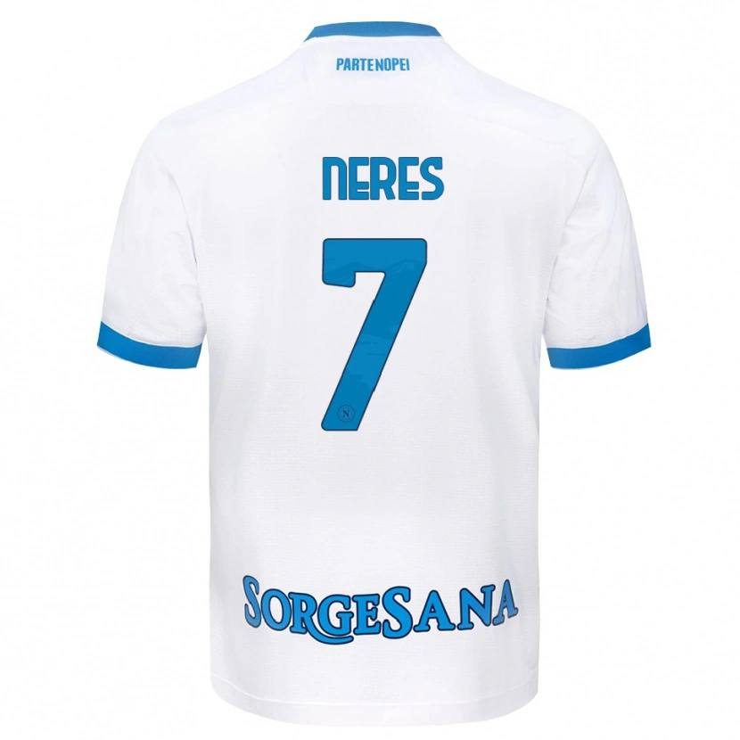 Danxen Herren David Neres #7 Weiß Hellblau Auswärtstrikot Trikot 2026/27 T-Shirt