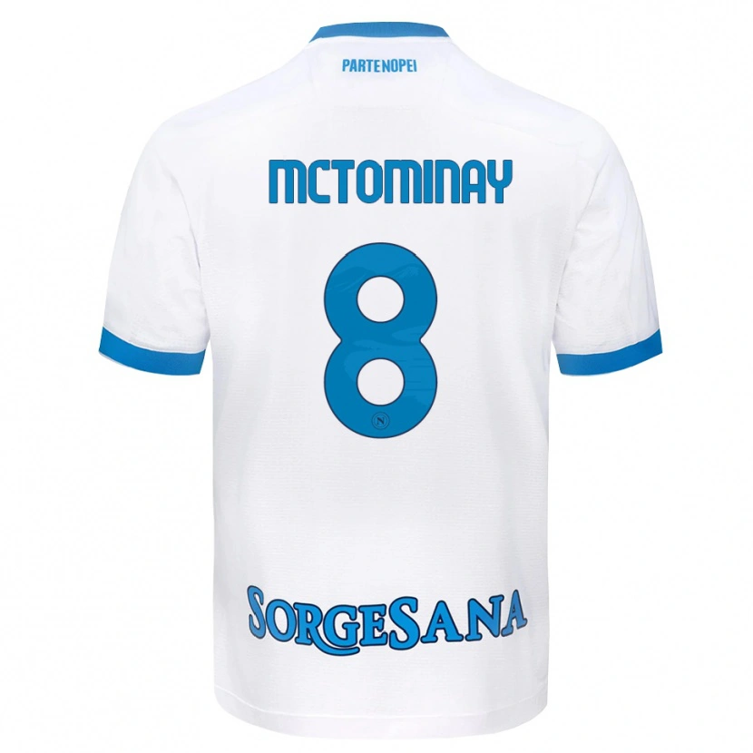 Danxen Herren Scott Mctominay #8 Weiß Hellblau Auswärtstrikot Trikot 2026/27 T-Shirt