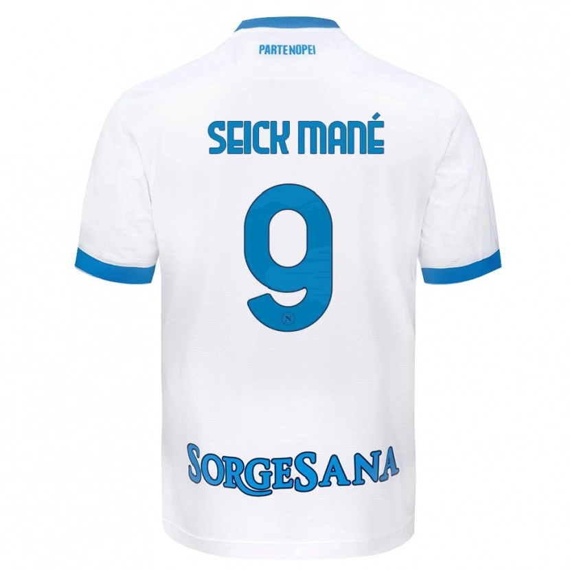 Danxen Herren Mohamed Seick Mané #9 Weiß Hellblau Auswärtstrikot Trikot 2026/27 T-Shirt