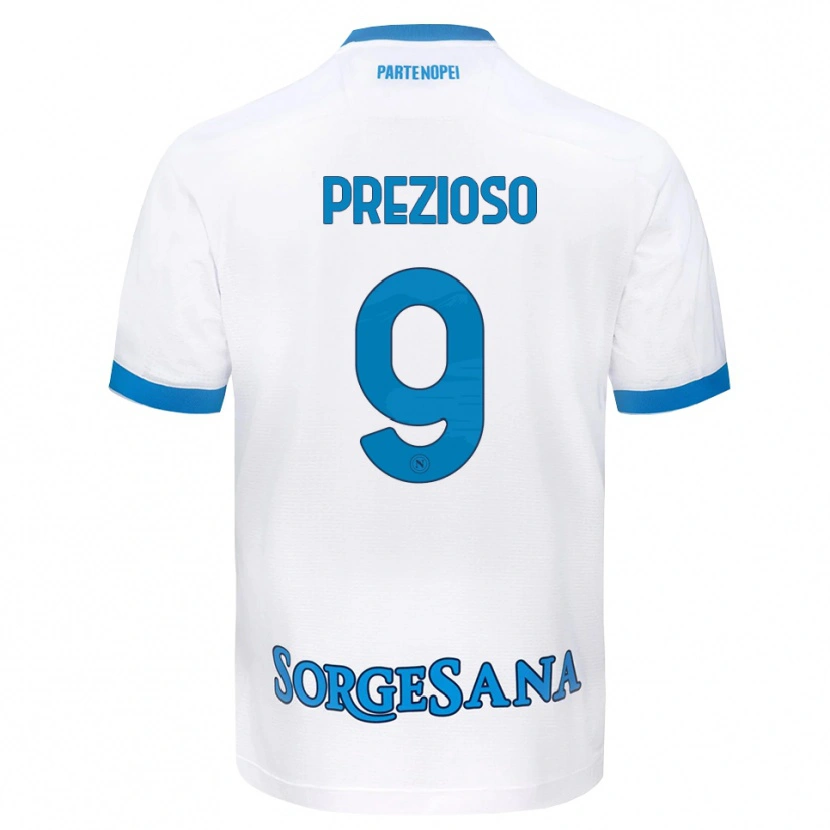 Danxen Herren Vittorio Prezioso #9 Weiß Hellblau Auswärtstrikot Trikot 2026/27 T-Shirt