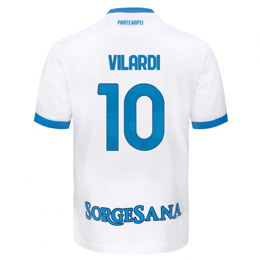 Danxen Herren Mario Vilardi #10 Weiß Hellblau Auswärtstrikot Trikot 2026/27 T-Shirt