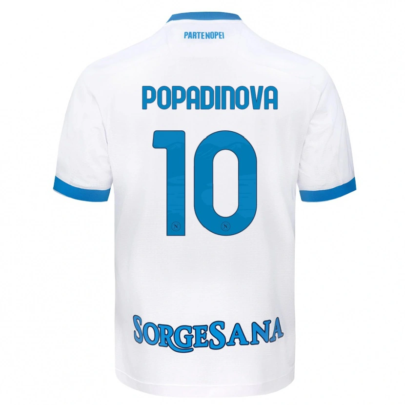 Danxen Herren Evdokiya Popadinova #10 Weiß Hellblau Auswärtstrikot Trikot 2026/27 T-Shirt