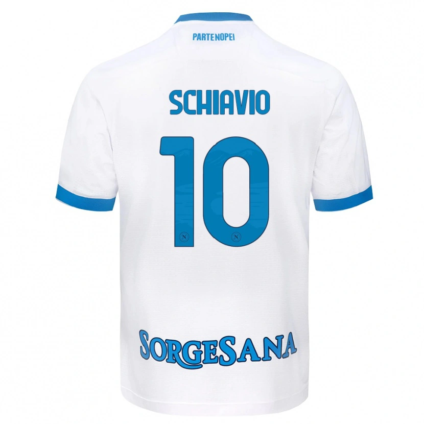 Danxen Herren Angelo Schiavio #10 Weiß Hellblau Auswärtstrikot Trikot 2026/27 T-Shirt