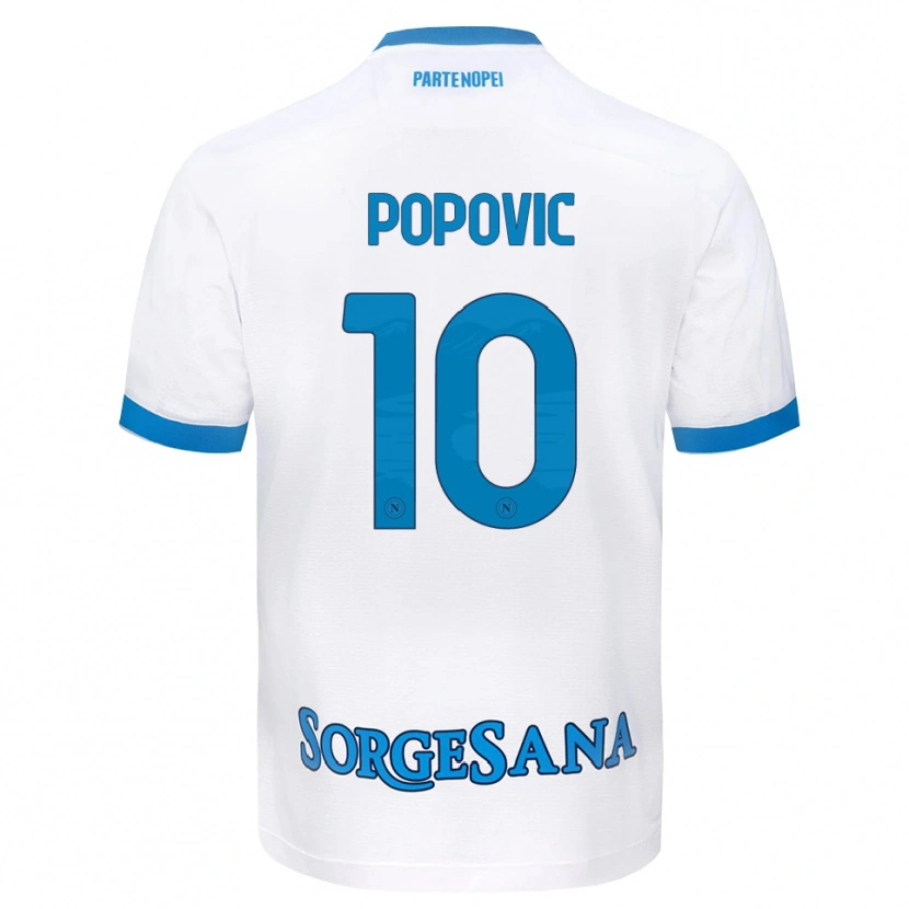 Danxen Herren Matija Popovic #10 Weiß Hellblau Auswärtstrikot Trikot 2026/27 T-Shirt