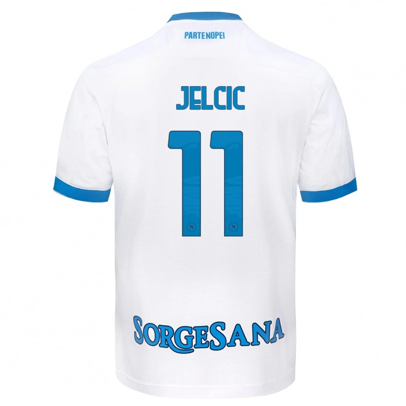 Danxen Herren Maja Jelčić #11 Weiß Hellblau Auswärtstrikot Trikot 2026/27 T-Shirt