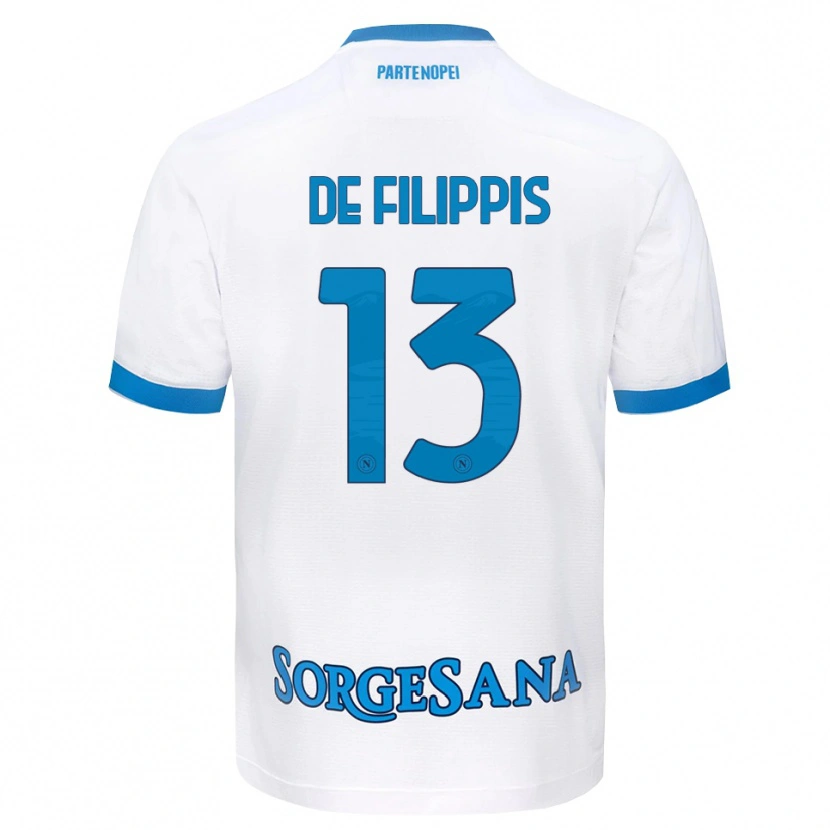 Danxen Herren Antonio De Filippis #13 Weiß Hellblau Auswärtstrikot Trikot 2026/27 T-Shirt