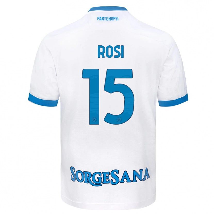 Danxen Herren Pasquale Rosi #15 Weiß Hellblau Auswärtstrikot Trikot 2026/27 T-Shirt