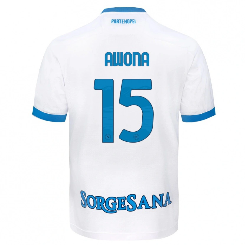 Danxen Herren Aurelle Awona #15 Weiß Hellblau Auswärtstrikot Trikot 2026/27 T-Shirt