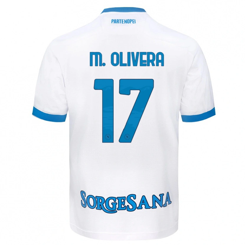 Danxen Herren Mathías Olivera #17 Weiß Hellblau Auswärtstrikot Trikot 2026/27 T-Shirt