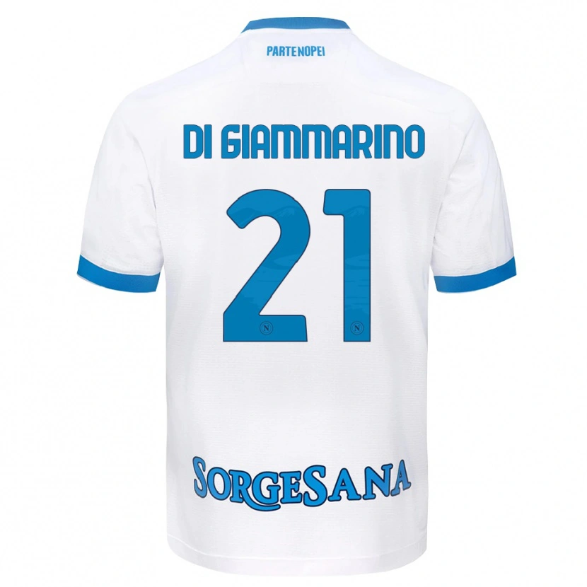 Danxen Herren Virginia Di Giammarino #21 Weiß Hellblau Auswärtstrikot Trikot 2026/27 T-Shirt